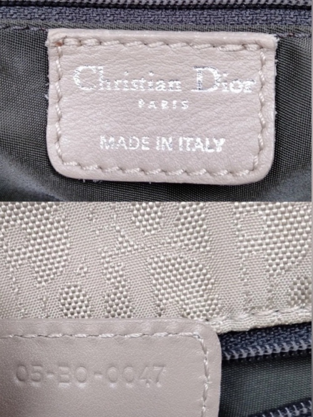 Christian Dior Vintage Trotter‎ Romantique Satchel Bag Monogram Beige COA-Posh - Picture 5 of 14